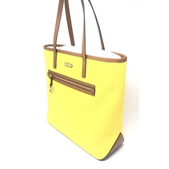 NWT Michael Kors Kempton Sunflower Yellow Tote - Picture 2 of 8